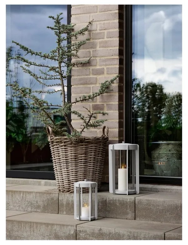 Светлосив LED фенер с USB (височина 25 cm) Firefly – Zone