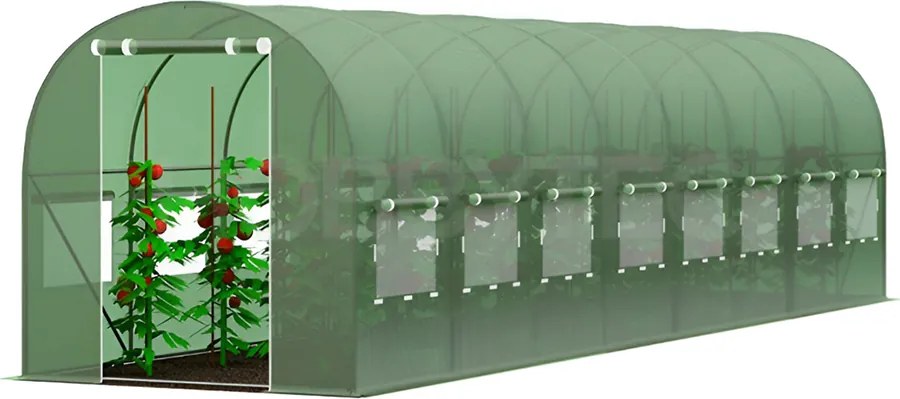 Качествен градински полиетиленов оранжерия 3 х 8 м