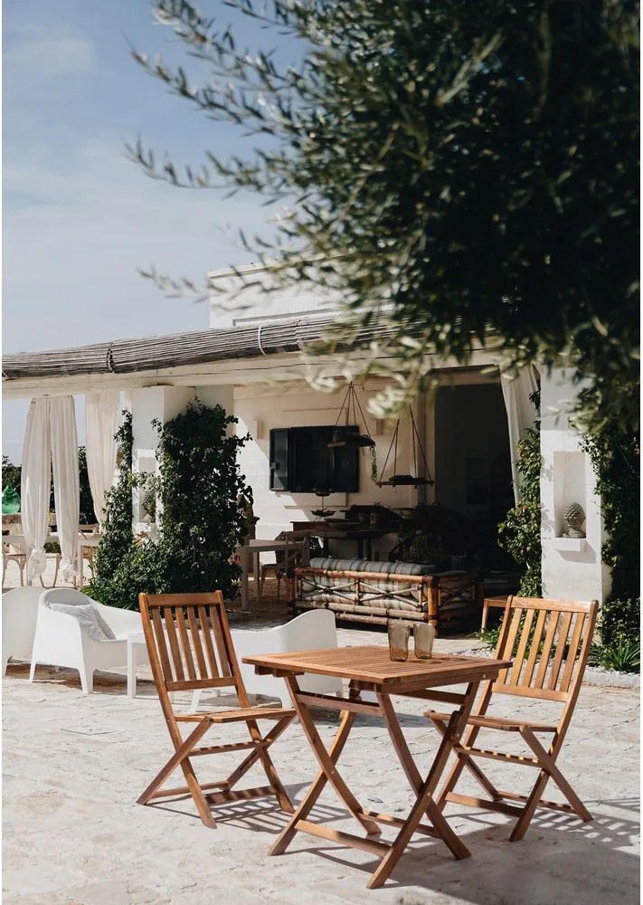 Градинска масичка от масивна акация 70x70 cm Noemi – Bizzotto