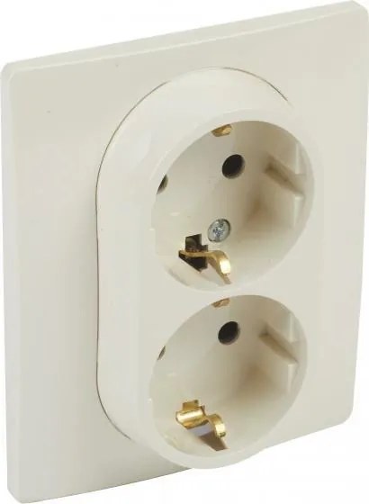 Legrand Контакт ШУКО ДВОЕН 16A цвят крем Niloe  - 764634