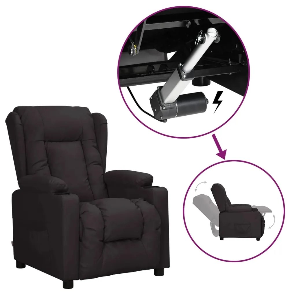 3093443 vidaXL Изправящ стол, черен, изкуствена кожа