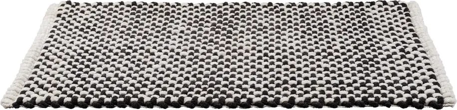 Черно-бял текстилен килим за баня 50x80 cm Covelo – Wenko