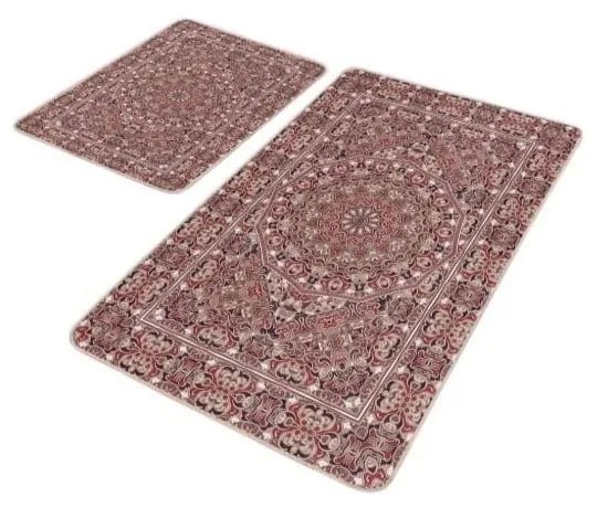 Кафяви кадифени килими за баня в комплект от 2 бр. 60x100 cm – Mila Home