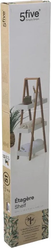 Етажерка 5five Natureo, 3 нива - Черен