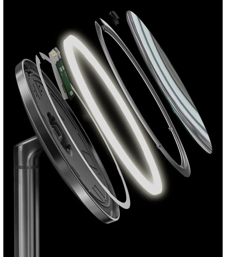 Стенно/козметично огледало със светлина/увеличително (5x) ø 20 cm Sensor – simplehuman