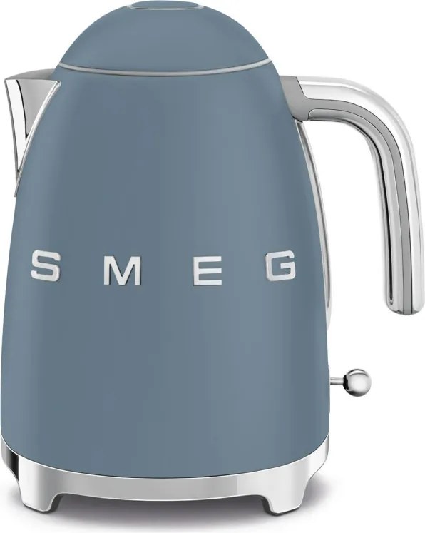 Електрическа кана SMEG KLF03SBMEU, 2400 W, 1.7 л, 360° основа, Матово покритие, Буреносно синьо