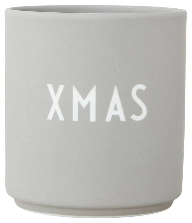 Сива чаша от имитиращ порцелан , 0,25 л Favourite - Design Letters