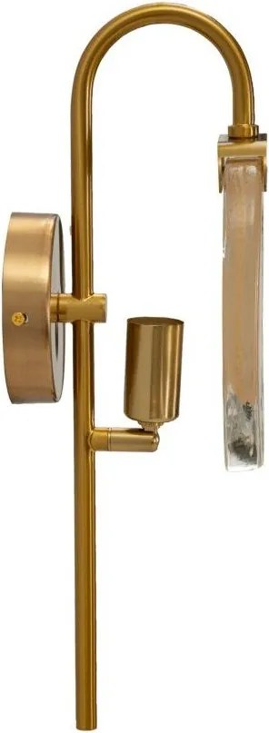 Стъклена стенна лампа в златист цвят Softy – Mauro Ferretti