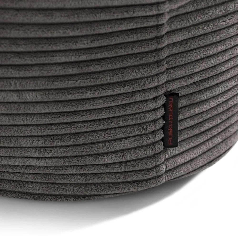 Тъмносив пуф от рипсено кадифе Sofa MooG – SLOWDOWN