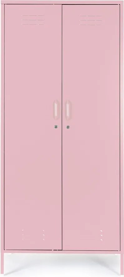 Светлорозово метално заключващ се шкафче 80x185x50 cm Cambridge – Yes Everyday