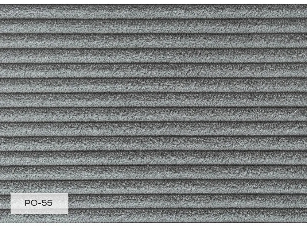 Светлосив шезлонг от рипсено кадифе (ляв ъгъл) Chic Charlotte – Miuform