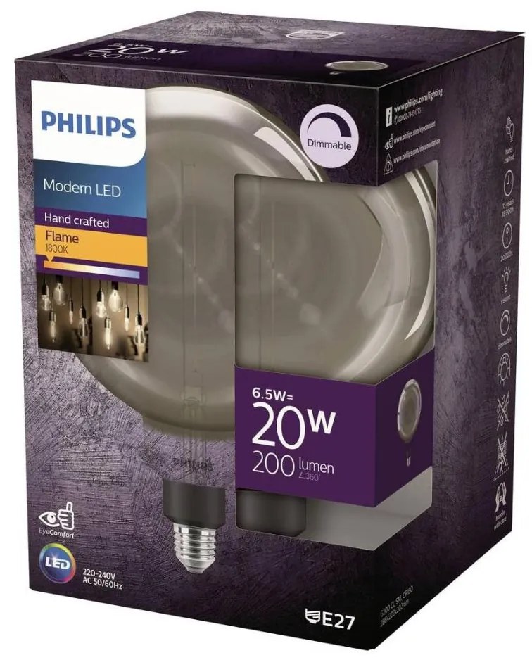 LED димируема крушка FILAMENT G200 E27/6,5W/230V 1800K