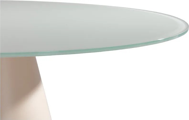 Кръгла трапезна маса със стъклен плот ø 120 cm Vida – MOME