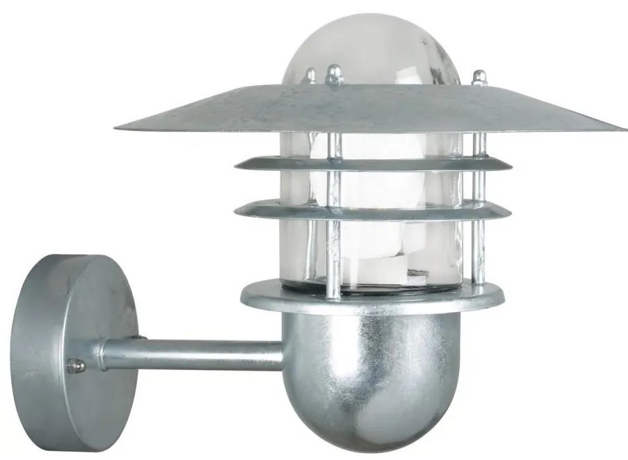 Nordlux - Външно стенно осветително тяло AGGER 1xE27/60W/230V IP54 в сребрист цвят