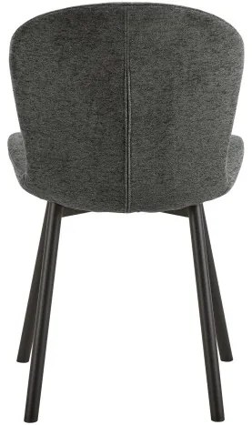 ФИОРА Тъмносив (тъкан Апиа 458) / черни крака – МОДЕРЕН ТАПИЦИРАН С ЧЕНИЛ СТОЛ ЗА ДНЕВНА/ТРАПЕЗАРИЯ