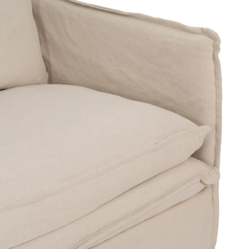 Кремав ленен диван 180 cm – Ixia