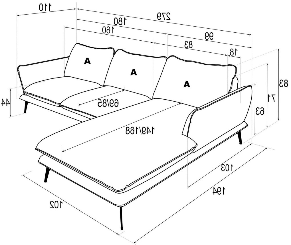Ъглов диван Optima-Gkri-Left