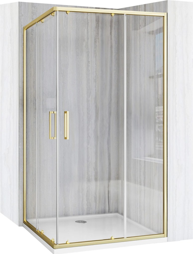 Душ кабина Rea City 80x100 Brush Gold