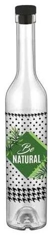 Стъклена бутилка за зехтин с декор 500мл "Be Natural" M-152069 - Horecano