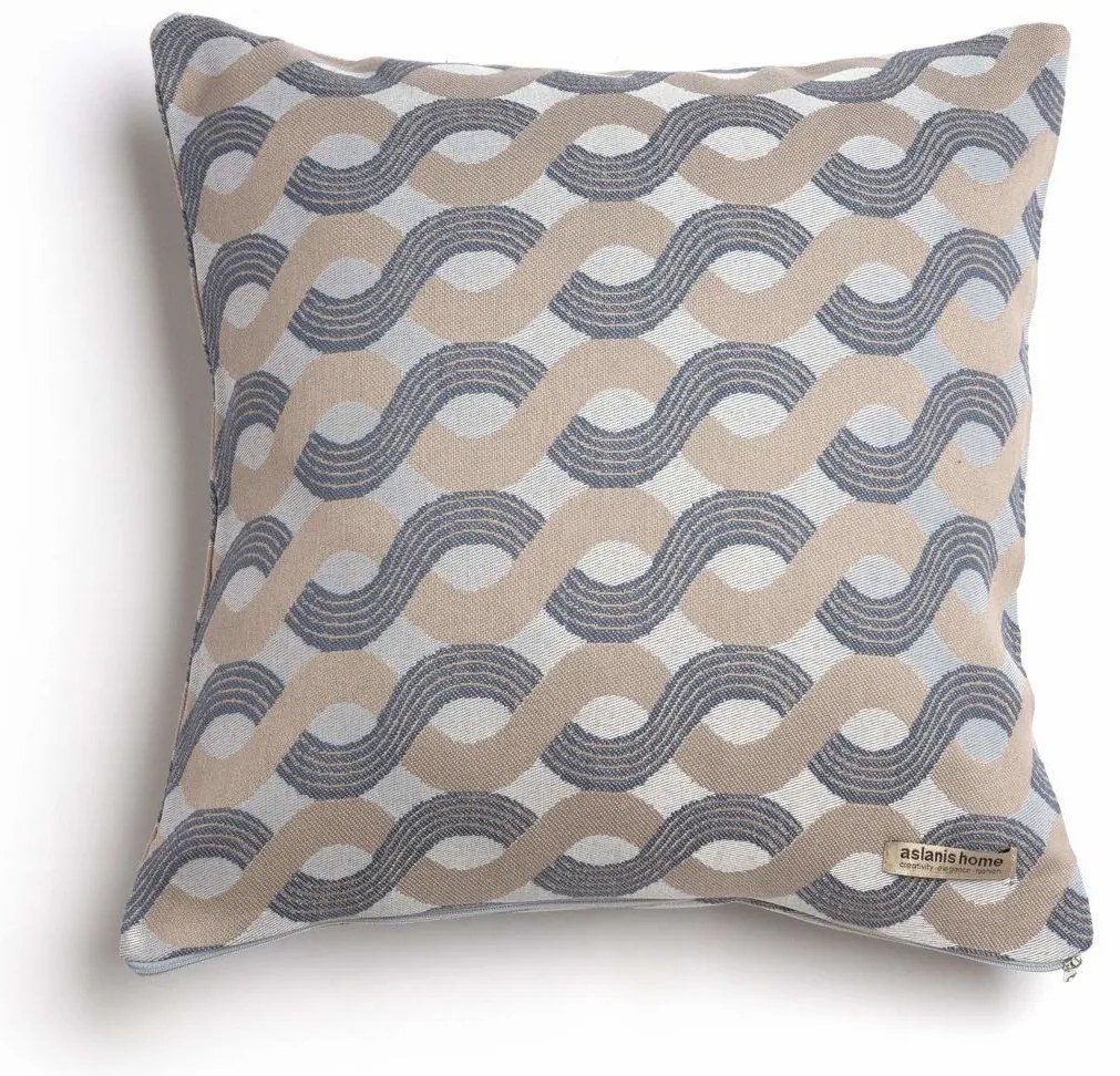 Декоративна калъфка за възглавница Aslanis Home Pinovo-Gkri-Raf-45 x 45 cm