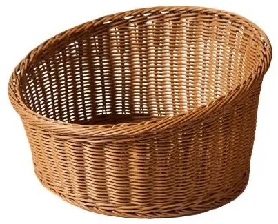 Водоустойчив панер PVC кръгъл кафяв ф36x10(H1)x20(H2)см GCC-(674033B-OT)