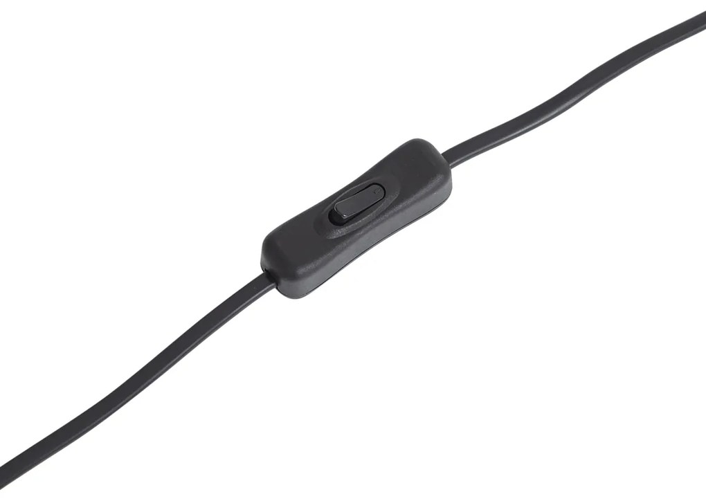 Модерна настолна лампа черна - Thijmen