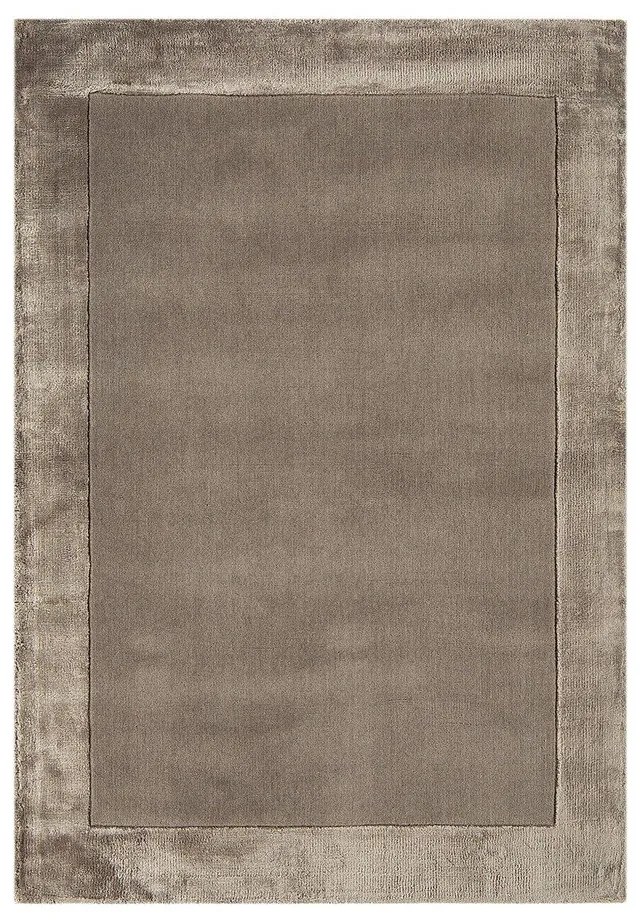 Кафяв ръчно изработен килим със смес от вълна 80x150 cm Ascot – Asiatic Carpets