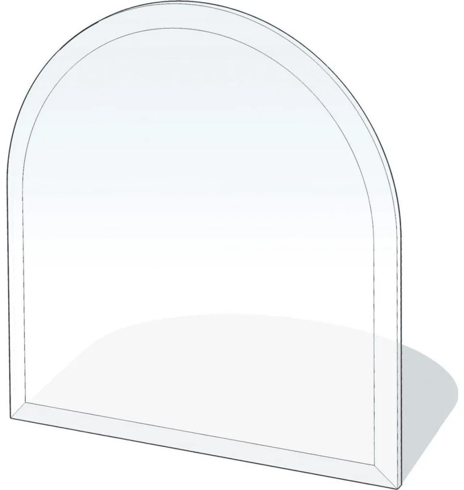 Стъкло под камина 1000x1000x8 мм полуарка