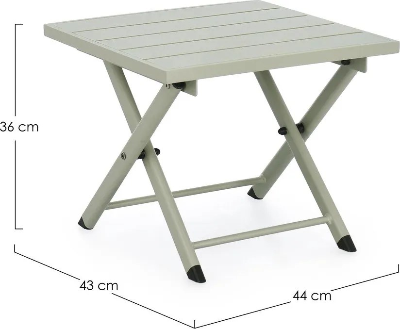 Алуминиева градинска масичка за кафе 43x44 cm Taylor – Bizzotto