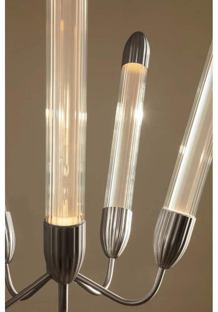 Стоманено висящо осветително тяло в сребрист цвят със стъклен абажур ø 69 cm Lemon Squeeze – UMAGE