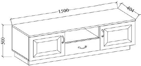 TV шкаф Yvette 2D1S