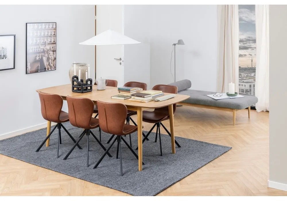 Сгъваема маса за хранене с дъбов плот 180x90 cm Montreux - Actona