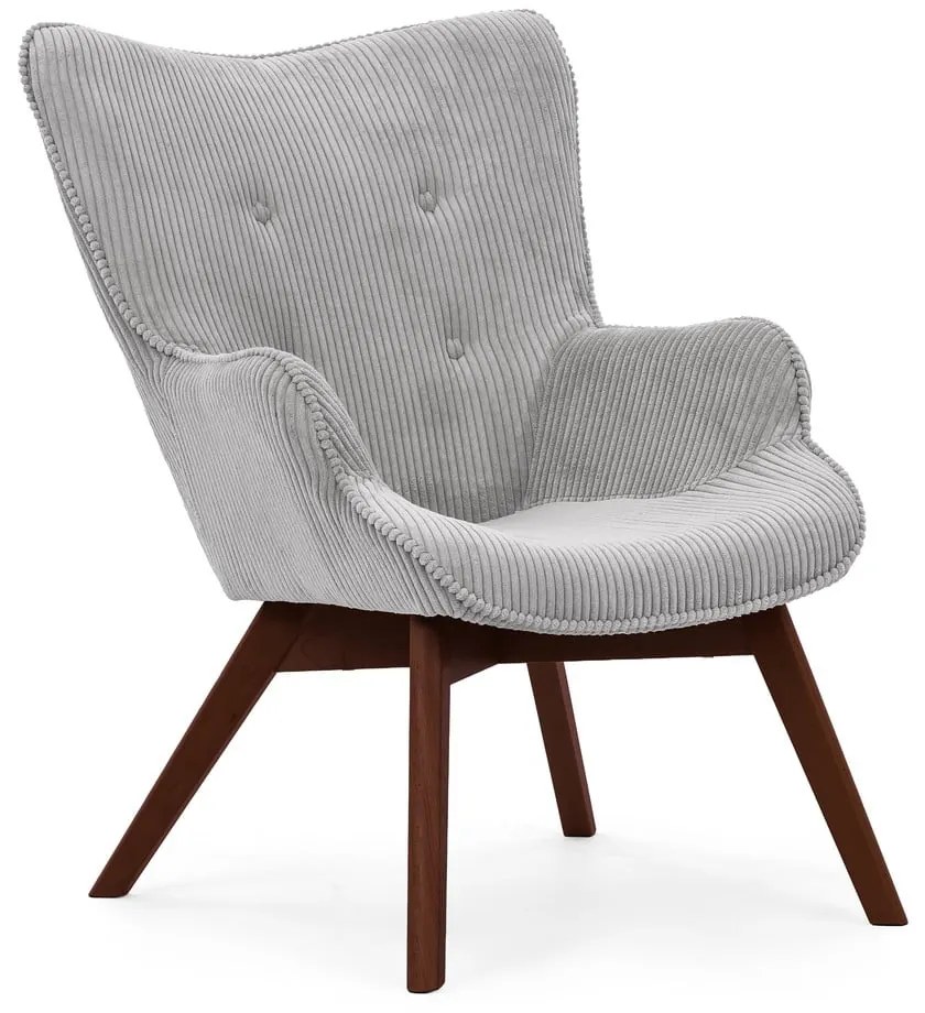 Сиво кресло от рипсено кадифе Niko – Ropez