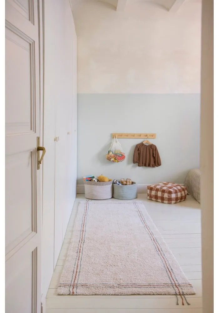 Кремава ръчно изработена памучна пътека подходяща за пране 80x230 cm Cuisine Natural – Lorena Canals