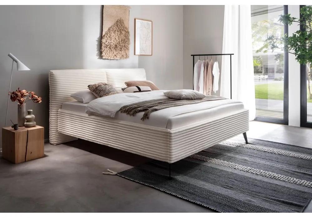 Бежово тапицирано двойно легло 160x200 cm Matera – Meise Möbel
