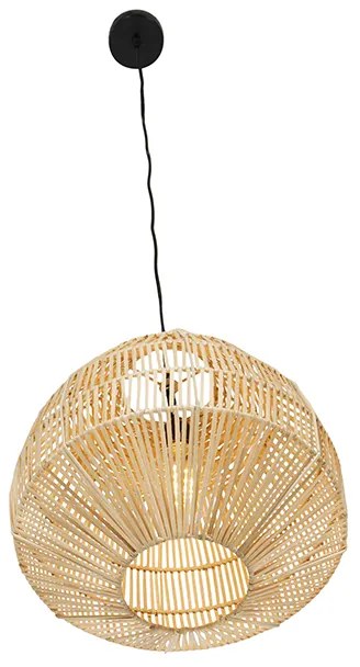 Рустикална висяща лампа от ратан 41 см - Bishop
