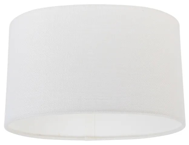 Овална абажура от лен бяла 25/16/15
