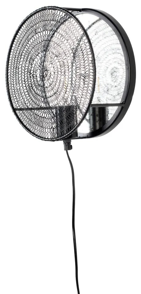 Черна стенна лампа Lea - White Label