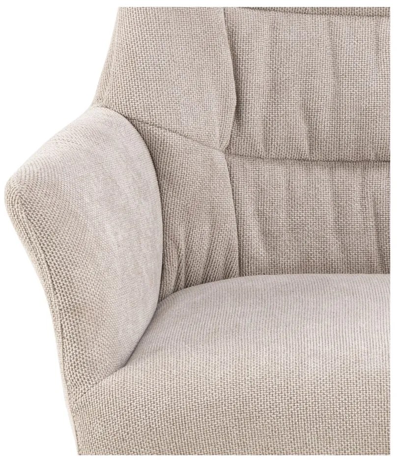 Бежов тапициран трапезен стол с подлакътници Alonso – Actona