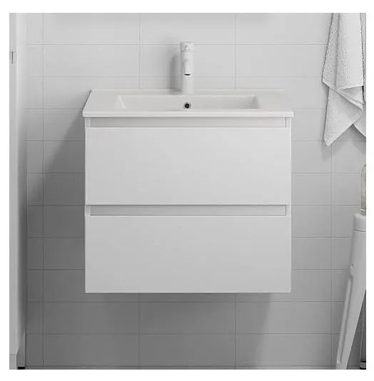 Шкаф за баня с умивалник KENWOOD, 61 см, дъб