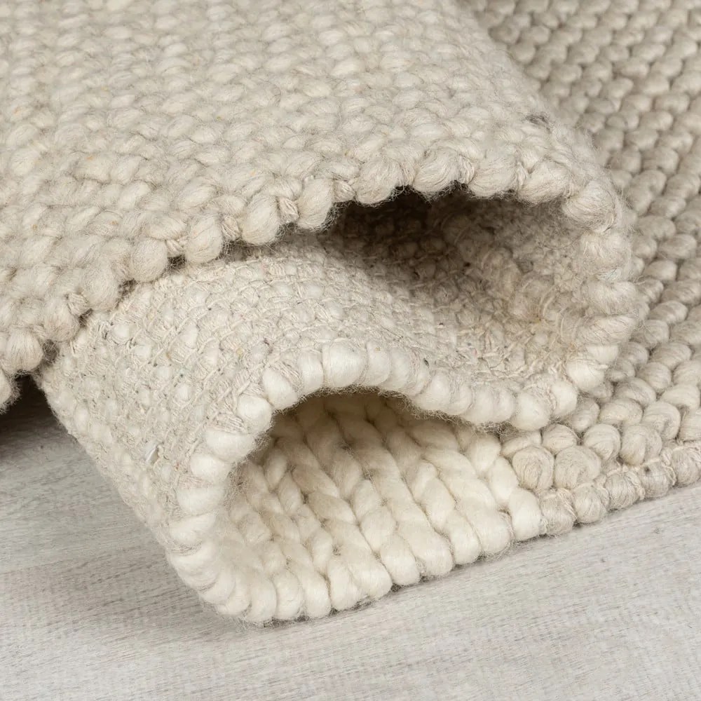 Бежов ръчно изработен килим със смес от вълна 120x170 cm Minerals Patchwork – Flair Rugs