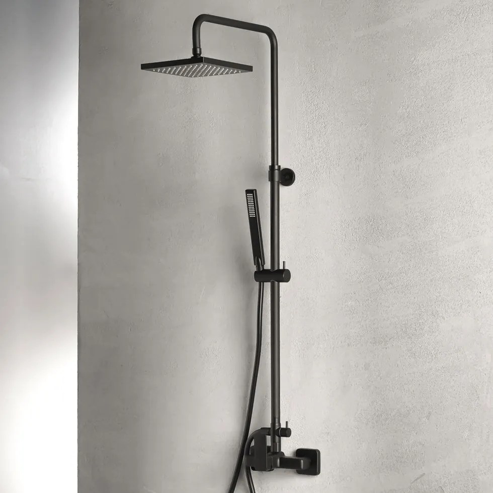 Душ колона Eurorama Quadra -Черен матова