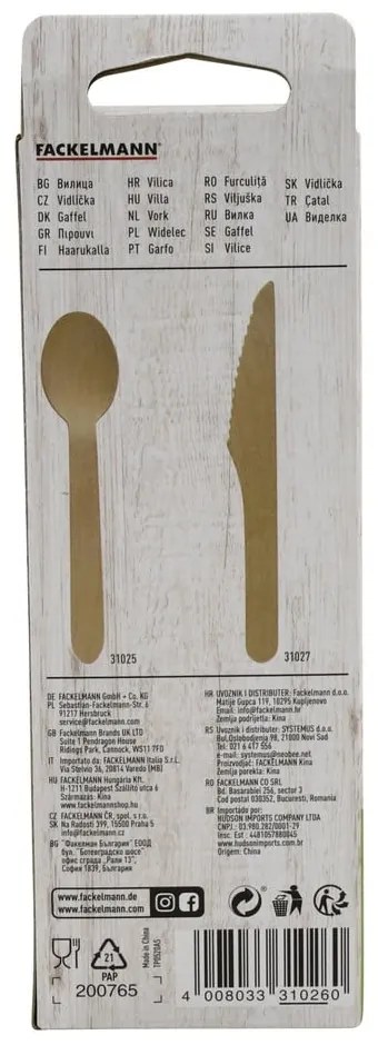 Комплект от 30 дървени вилици Nature - Fackelmann