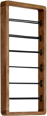 Черен стенен стелаж за 6 бутилки вино Sorrento - Light &amp; Living