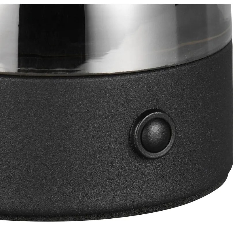 Сива LED настолна лампа със стъклен абажур (височина 18 cm) Dooley – Trio