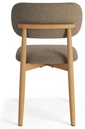 АЛДО Кафяв Таупе (тъкан Монза 40)/рамка лакиран дъб - ДЪРВЕН СТОЛ БУКЛЕ ЗА ДНЕВНА, ТРАПЕЗАРИЯ, КУХНЯ РЕТРО