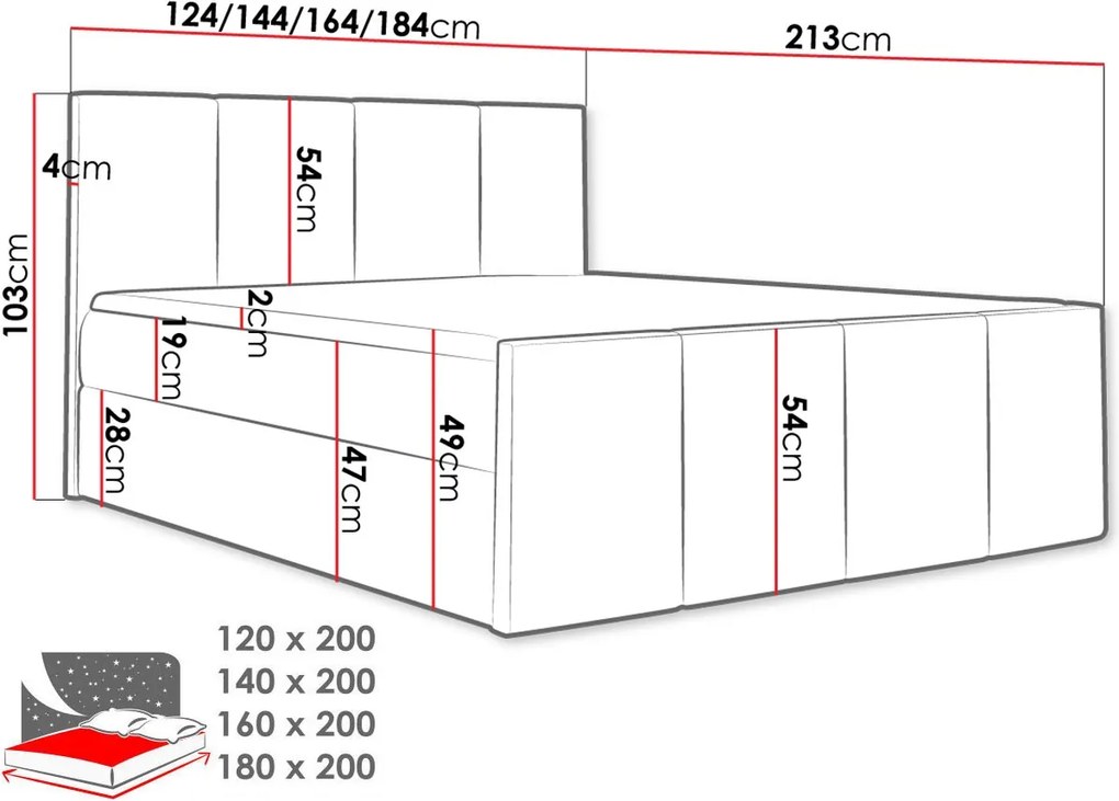 Тапицирано легло Lars-Korali-120 x 200