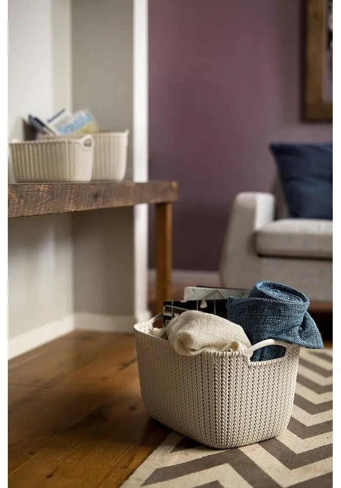 Бяла кошница за съхранение , 3 л Knit - Curver