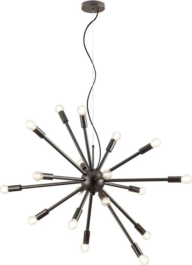 Redo 01-2936 - Пендел STELLAR 18xE14/25W/230V черен