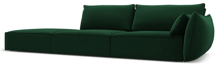 Тъмнозелен кадифен диван десен ъгъл 264 cm Vanda – Mazzini Sofas